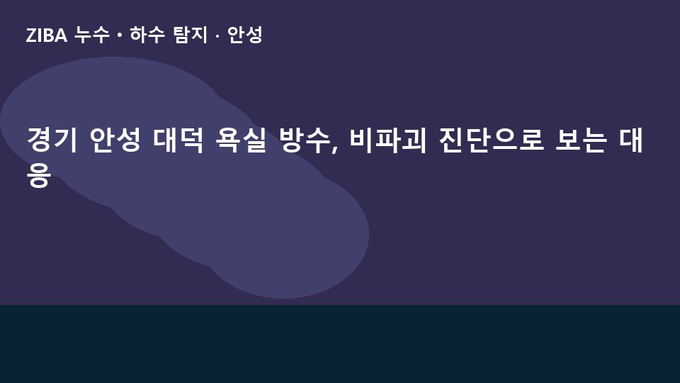 경기 안성 대덕 욕실 방수, 비파괴 진단으로 보는 대응