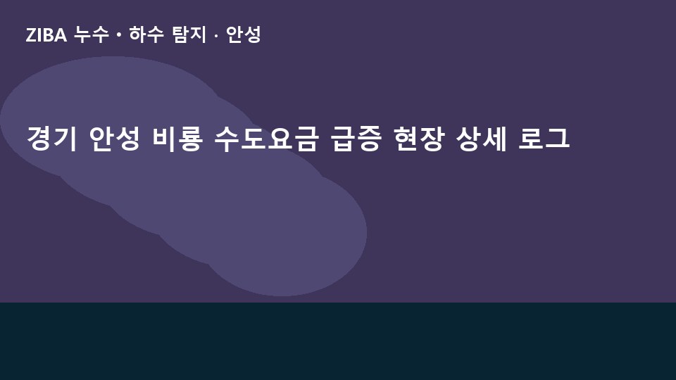 경기 안성 비룡 수도요금 급증 현장 상세 로그